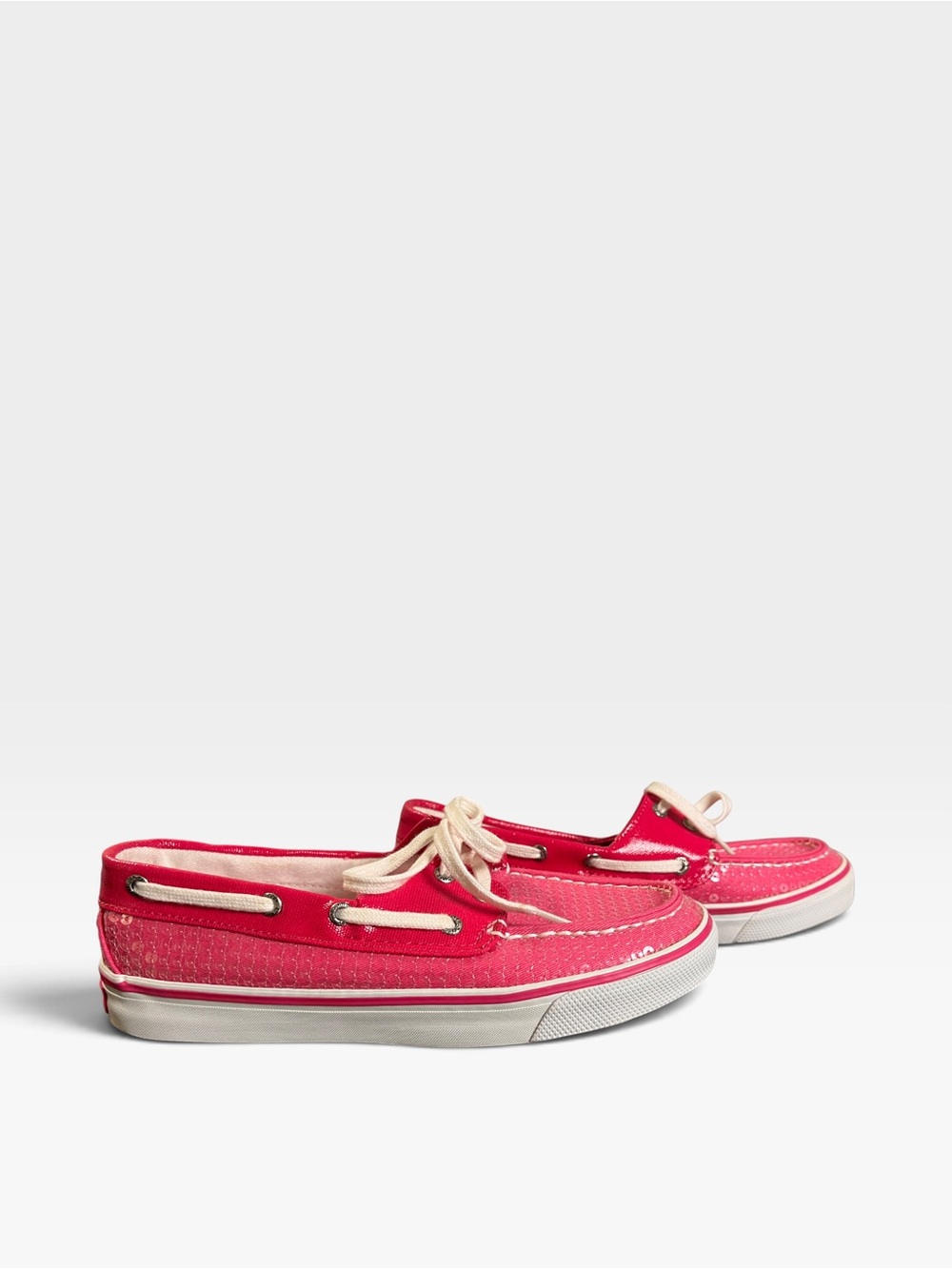 Sperry Top-Sider Boat Shoes Sneaker, Pink Sequin detail White contrast, 7 - Picture 5 of 11